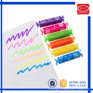 Multifunction non-toxic promotional candy highlighter pen